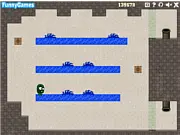 Two Pipes 2 free online puzzle game screenshot, little creature near a colored pipe exit