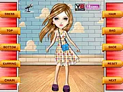 Beauty Dianna Doll Dressup free online game screenshot showing the doll in a stylish dress on PlayArcadeHub