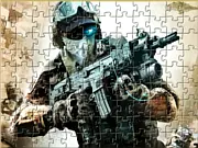Urban Soldier Jigsaw free online puzzle game modern military gear PlayArcadeHub