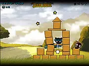 PumpCat free online arcade game, character pumping and inflating a cartoon cat enemy to return peace to Dogland