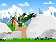 Ben 10 Buggy Race free online driving game, Ben 10 driving a red off-road buggy over a massive jump
