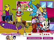 Harlem Shake Game free online dancing game, funny characters like a snowman and a superhero dog doing the Harlem Shake