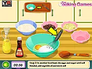 Best Banana Bread Cooking game screen showing various baking ingredients like bananas, flour, and eggs laid out next to a mixing bowl and a baked loaf of banana bread