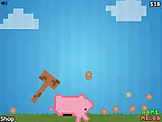 Piggy Bank Smash free online physics-based destruction game with hammer and explosives on PlayArcadeHub