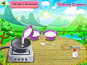 Screenshot of Lemon Meringue Pie Cooking online game, showing the finished pie with a fluffy brown meringue topping and lemon curd filling