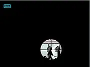 Urban Sniper 3 free online shooting game on PlayArcadeHub - sniper rifle scope view of an urban target