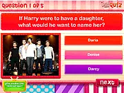 What's Your One Direction IQ free online trivia quiz game for Directioners on PlayArcadeHub
