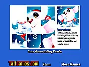 Cute Mouse Sliding Puzzle free online game brain teaser for kids and adults logic puzzle