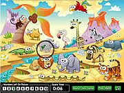 Hidden Numbers Zoo online game screenshot, finding hidden numbers in a zoo picture, free hidden object game, visual puzzle game