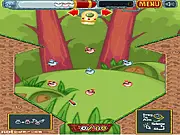 Bunny Cannon free online game screenshot showing a cannon launching white bunnies into a target zone