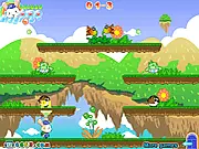 Bubble Rabbit 2 game free online, bomb shooter puzzle game, rabbit hero launching explosives