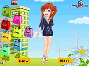 Screenshot of the Comfort Dress Up online game showing a girl character wearing a stylish, cozy sweater and relaxed pants