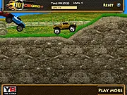 Free online game Farm Truck Race where players drive a truck on a farm track