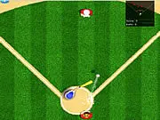Play Homerun Hero Online free baseball game on PlayArcadeHub - top down view of a baseball player hitting a home run.
