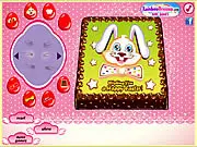 Easter Bunny Cake free online decorating game, designing a cute bunny-shaped cake with frosting and sprinkles, play holiday game