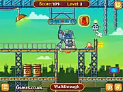 Headless Joe free physics puzzle game online, guide the blind robot to collect bolts and find his head, tricky platformer