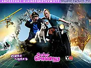 Tintin Adventures of Unicorn Hidden Letters free online educational game with Snowy