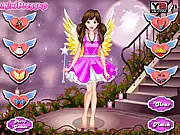 Cute Angel Dressup free online game for girls, dressing up an angel with wings, crowns, dresses, and accessories.