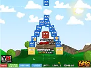 Square Blocks free online puzzle game, a physics challenge using strategic block placement to reach cookies.