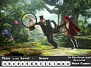 Oz The Great And Powerful Hidden Letters online game, a hidden object game featuring characters from the movie.