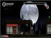 Shadow of the Ninja online puzzle platformer game screenshot showing the ninja Akane using stealth powers in an ancient Japanese setting