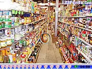 Screenshot from the Hidden Hearts Shop game showing a vibrant shop interior filled with various items, challenging the player to find small, hidden hearts.
