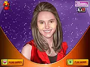 AnnaSophia Robb celebrity makeup and dress up game on PlayArcadeHub showing an award function outfit