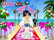 Play Beach Wedding Dress-Up free online game for girls featuring bridal fashion and accessories