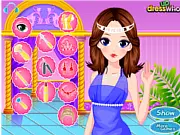 Screenshot of the Diamond Princess Birthday Party dress up game showing the princess in a luxurious gown surrounded by sparkling diamond accessories.