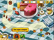 Play Bug Attack free online tower defense game setting up items and using special powers to protect the pathway from bugs