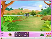 Safari Animals Search hidden object game screenshot, finding animals with a magnifying glass