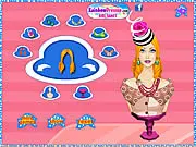 Online dress up game screenshot for Extravagant Hats showing a mannequin with a sophisticated, wide-brimmed hat and elegant clothing