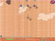Notebook Wars 3 free online game on PlayArcadeHub, paper airplane shooting enemies on a notebook