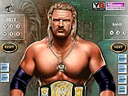 WWE HHH Celebrity Makeup game screenshot, applying makeup and face paint to Triple H, play free online game