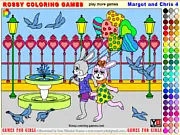 Margot and Chris coloring game online free | Rossy Coloring love drawing for kids
