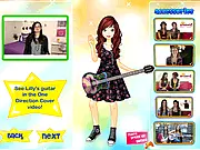 Screenshot of Lilly's Rockin Style dress up game showing the character Lilly in a cool, edgy rock-and-roll outfit.