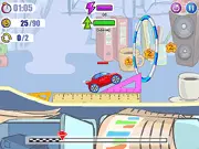 Play Desktop Racing 2 free online stunt game; miniature car racing on a desktop track; racing game with upgrades and stunts at PlayArcadeHub
