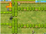 Mine Warfare free online game, strategic action puzzle, place mines to destroy tanks and turrets, Bomberman style game, PlayArcadeHub