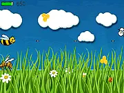 Play Bee Flight free online action game where a bee collects honey and fights wasps