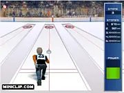 Screenshot of the Nordic Kill winter sports game showing a biathlete skiing across a snowy landscape, preparing to shoot at targets.