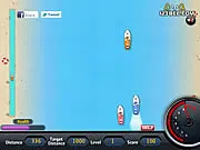 Play Beach Drive free online, boat driving game to reach a target distance, avoid boats challenge game