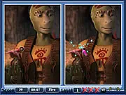 Play Delgo Spot the Difference free online puzzle game featuring two similar images of the movie character Delgo.