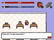 Straight Bullyism turn-based fighting game, schoolyard combat RPG, play Straight Bullyism free online