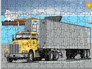 Free online Cargo Truck Jigsaw puzzle game with a large transport vehicle