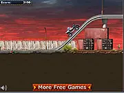 Hell Cops - New Dimension driving game screenshot, cop car driving over obstacles, play free online action game