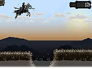 Necrorun 2 endless runner game screenshot, jousting on a steed, play Necrorun 2 free online