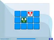 Mickey Mouse Memory Game screenshot, matching colored Mickey icons, play free online concentration game