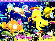 Amazing Underwater Hidden Alphabets free online game screenshot with fish and hidden letters