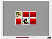 Fighting Heroes Memory game screenshot, matching cartoon fighting hero cards, free memory puzzle game online