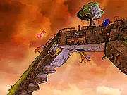 Kveendolnitza online point and click adventure game screenshot, clicking on a strange creature in a room